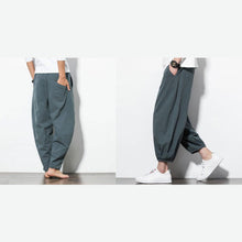 Load image into Gallery viewer, Men&#39;s Summer Casual Cotton Baggy Harem Pants