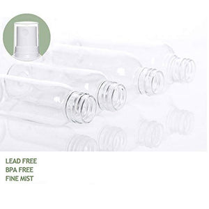 Portable Bottles Empty Clear Plastic Fine Mist Spray Bottles (3 PCs)