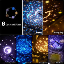 Load image into Gallery viewer, Multifunctional LED Night Light Star Projector Lamp, 5 Sets of Film