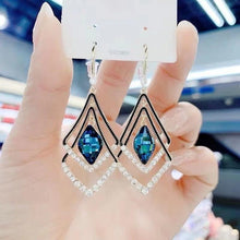 Load image into Gallery viewer, Square Rhombus Hoop Earrings for Women