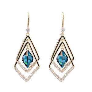 Square Rhombus Hoop Earrings for Women