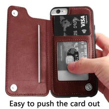 Load image into Gallery viewer, Leather Wallets Phone Case for iPhones, with card slots