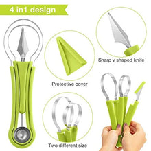 Load image into Gallery viewer, 4 In 1 Stainless Steel Fruit Melon Baller Scooper Set