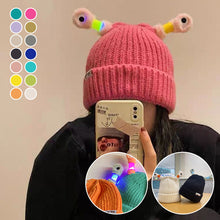 Load image into Gallery viewer, 🐸Winter Parent-Child Cute Glowing Little Monster Knit Hat