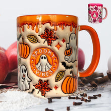 Load image into Gallery viewer, Pumpkin Coffee Cup With Ghost