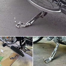 Load image into Gallery viewer, Skeleton Paw With Middle Finger Motorcycle Kickstands
