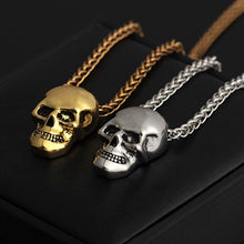 Load image into Gallery viewer, Halloween Punk Gothic Skull Head Pendant Necklace