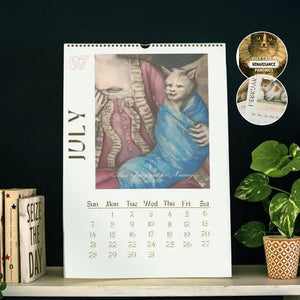 🐱2024 Wall Hanging Calendar, Funny Art Novelty Gift