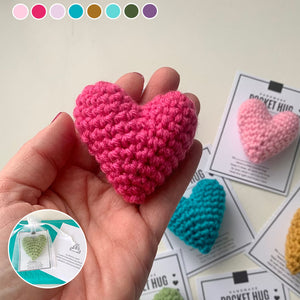 💜💙💗Pocket Hug Crocheted Heart Small Gift